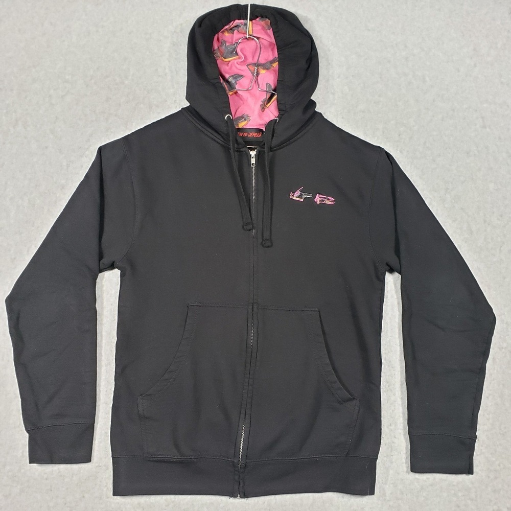 Run The Jewels RTJ4 Full Zip Hoodie Small S Black Pink Graphic Lined Band Merch‎
